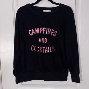 Ricki's Black Sweatshirt with Pink Lettering